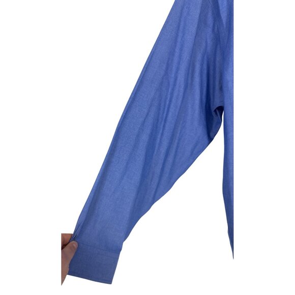 Brooks Brothers Mens Blue Non-Iron Cotton Button-Down Shirt Size 17-4/5 - Picture 3 of 9